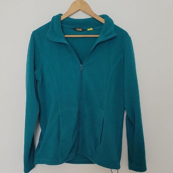 Cabela's Jackets & Blazers - Cabela's Teal Zip-Up Fleece Jacket Outdoorsy Gorpcore Size L